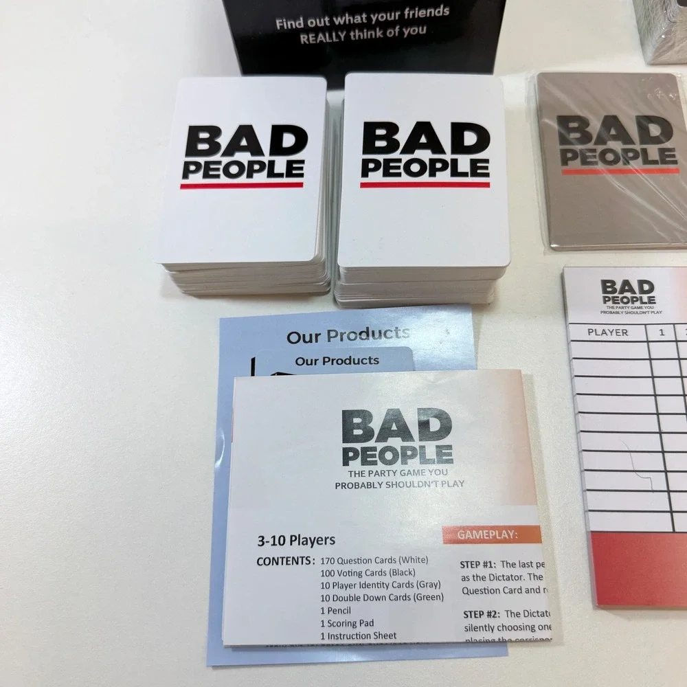 Bad People Card Game Adult Party Dyce Ages 17+ Complete - Picture 2 of 8